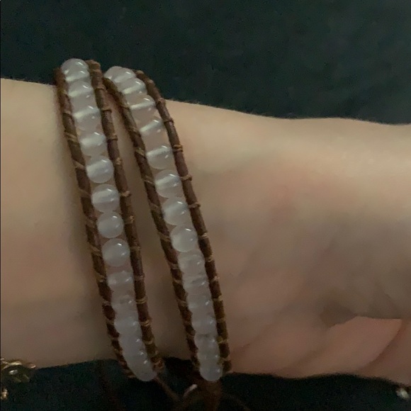 Nwot brown/clear double wrap bracelet - Picture 7 of 8